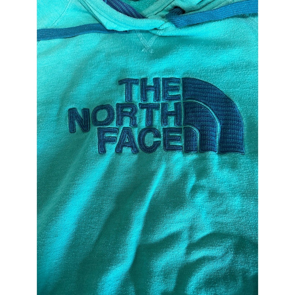 The North Face Womens Hoodie Small Pullover Long Sleeve Blue Green